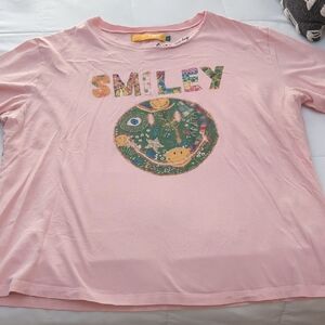 FARM Rio Pink Smiley Short Sleeve Tee